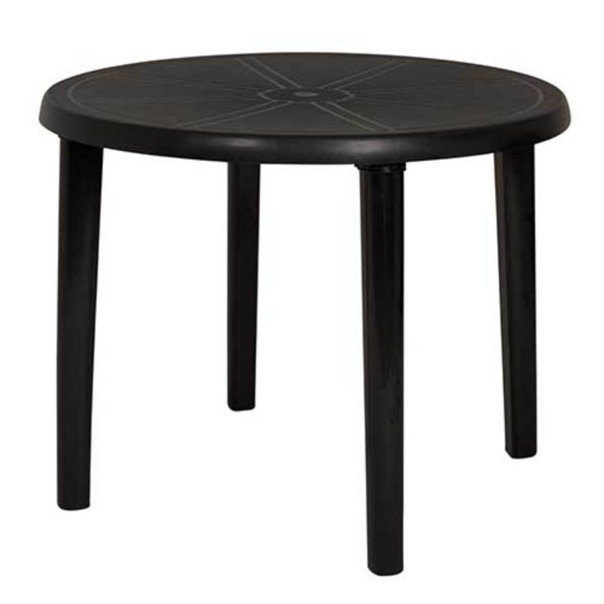 Mesa Redonda Mor 90Cm Diámetro Hasta 40Kg Universo Binario - NEGRO 