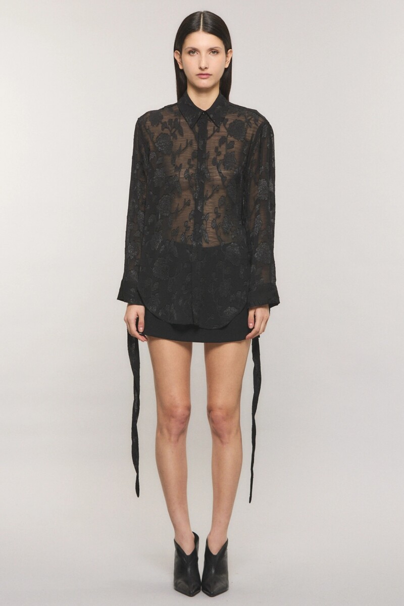 CAMISA NIGHT BLOSSOM Negro