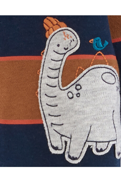 Pijama una pieza de algodón, con pie, estampa dino Pijama una pieza de algodón, con pie, estampa dino
