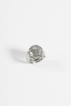 Anillo acero ajustable texture plateado
