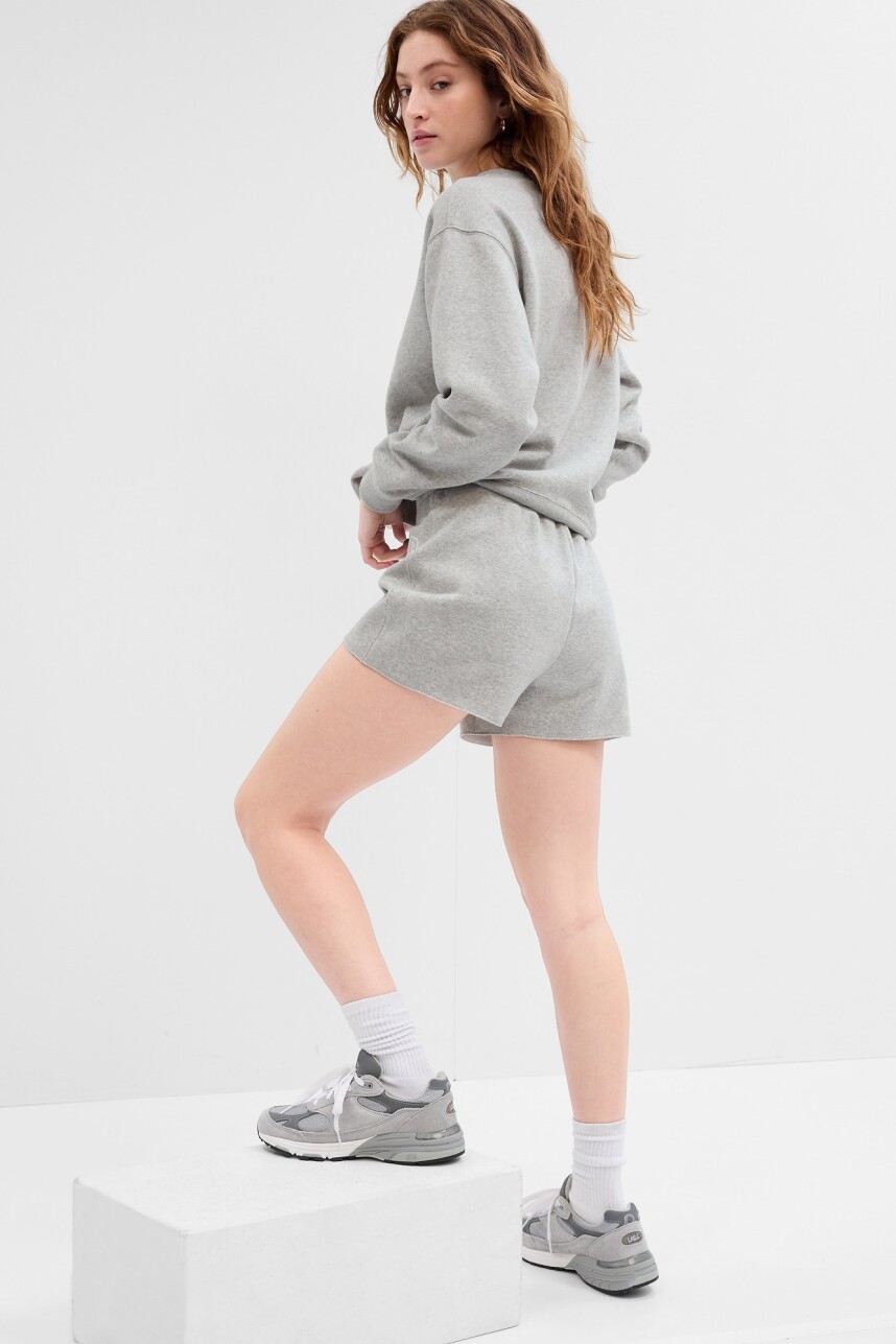 Short Deportivo Logo Gap Mujer Lt Heather Grey V2