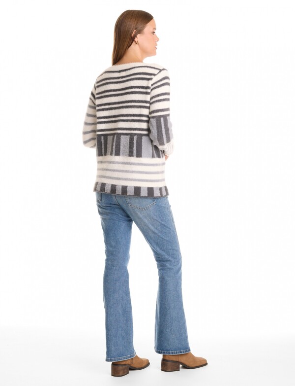 Buzo Soft Lineas MULTI/BLANCO