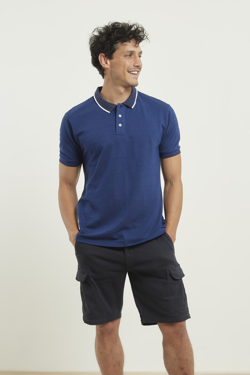 REMERA NAVIGATOR - Azul Piedra Melange 
