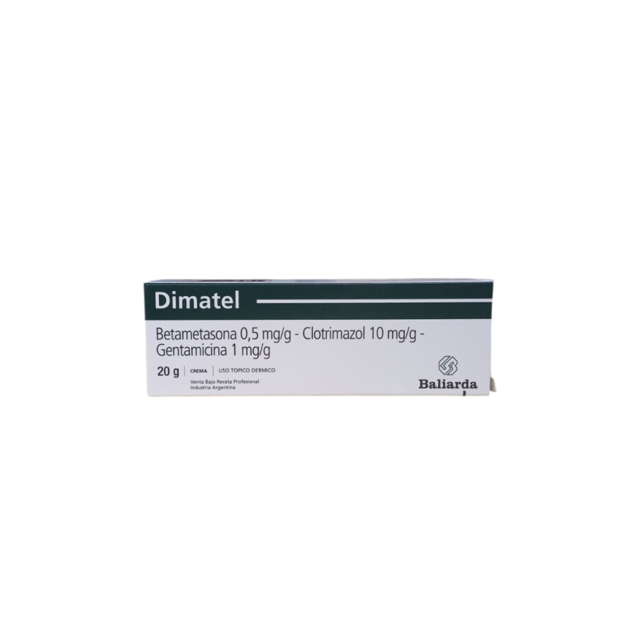 Dimatel 20 g - Crema Antifúngica, Antibiótica y Antiinflamatoria Dimatel 20 g - Crema Antifúngica, Antibiótica y Antiinflamatoria