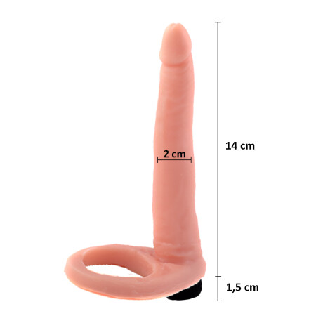 Anillo Hot Finger Largo Con Vibrador Piel