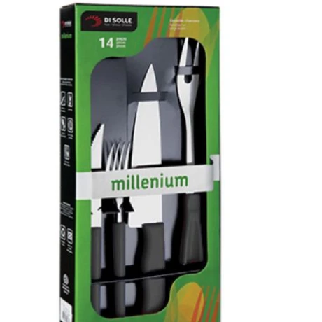 JUEGO 14 PIEZAS ASADO MILLENIUM CAJA DI SOLLE NEGRO