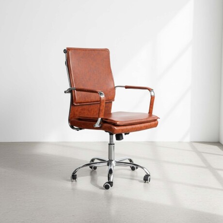 ASIENTO DE OFICINA PU-Y-METAL MARRON HY-1062