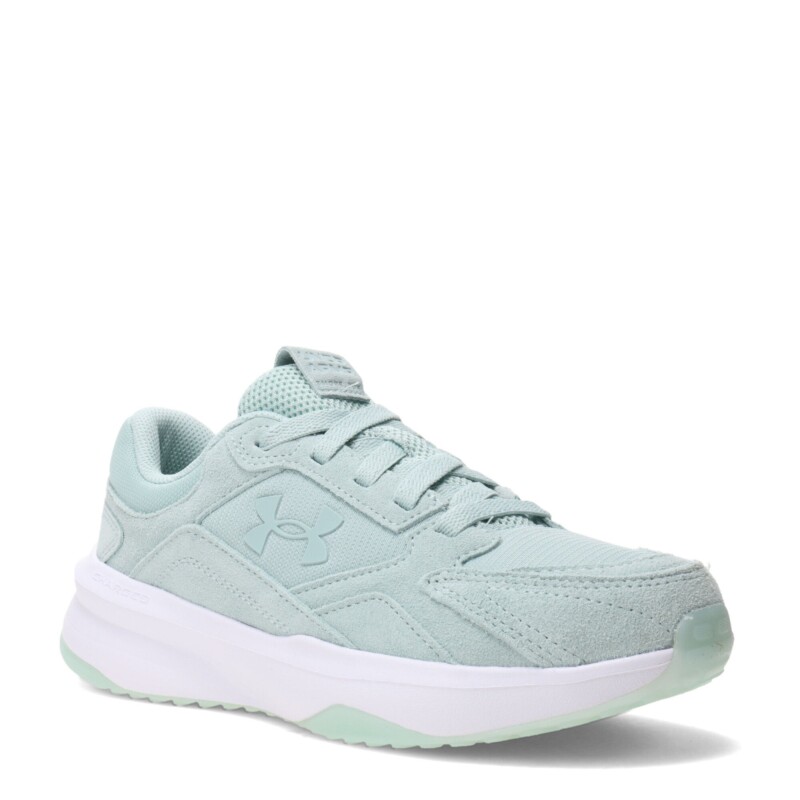 Championes de Mujer UNDER ARMOUR Edge Suede Azul - Verde Menta