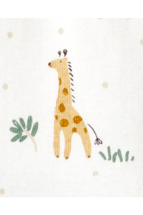 Pack cinco bodies de algodón, diseño animales Sin color