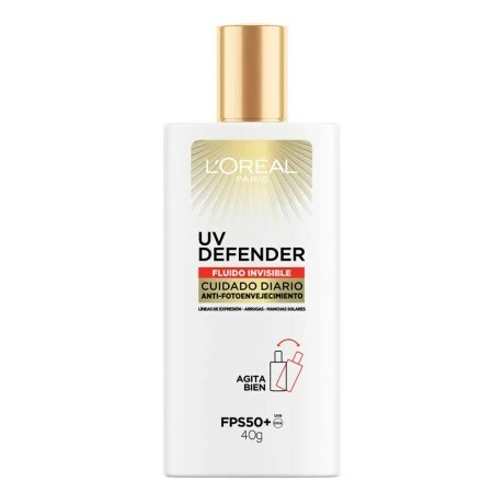 L’Oréal UV Defender Fluido Sin Color FPS 50 + Ácido Hialurónico 40gr – Protección Solar Facial L’Oréal UV Defender Fluido Sin Color FPS 50 + Ácido Hialurónico 40gr – Protección Solar Facial