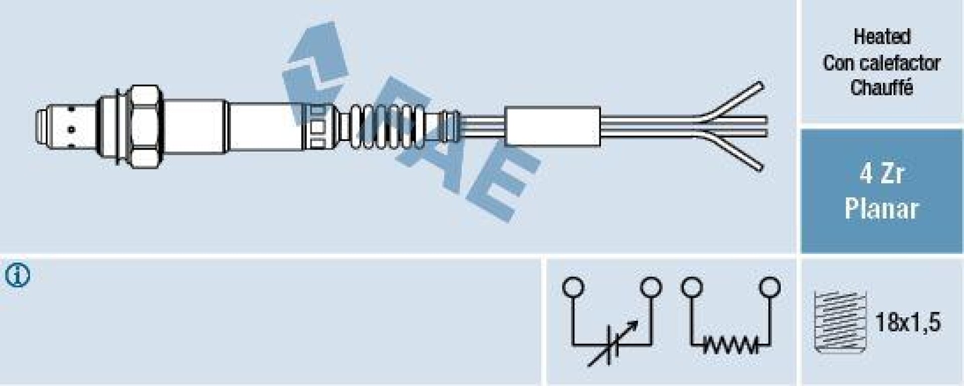 SONDAS - SONDA LAMBDA PLANAR 4CABL (P-DOBLE SONDA FAE 