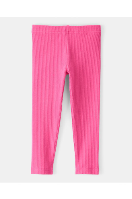 Calza de algodón acanalado, rosada Calza de algodón acanalado, rosada