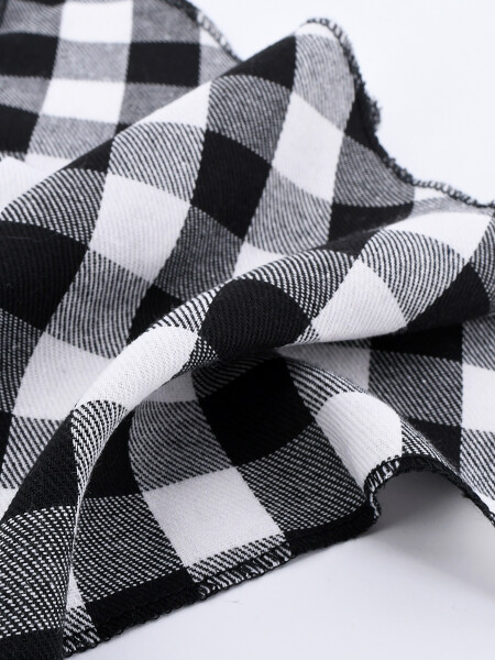 BANDANA MASCOTA CUADROS NEGRO