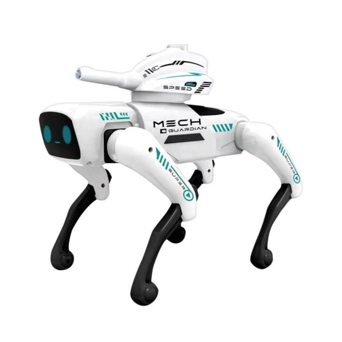Perro robot inteligente Mech Guardian: mascota RC programable con IA y función de disparo 