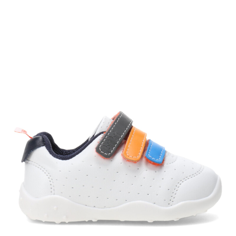 Championes Infantiles Bibi Fisioflex c/Velcros Blanco - Multicolor