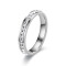 Anillo Simple Brillo En Caja Color Plata