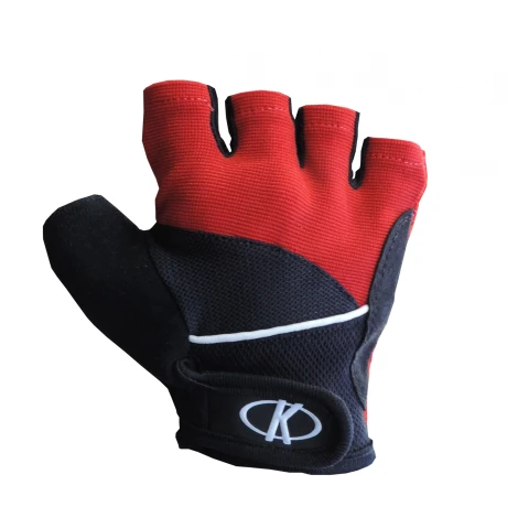 Par de Guantes de Ciclismo Cortos K NEGRO-ROJO
