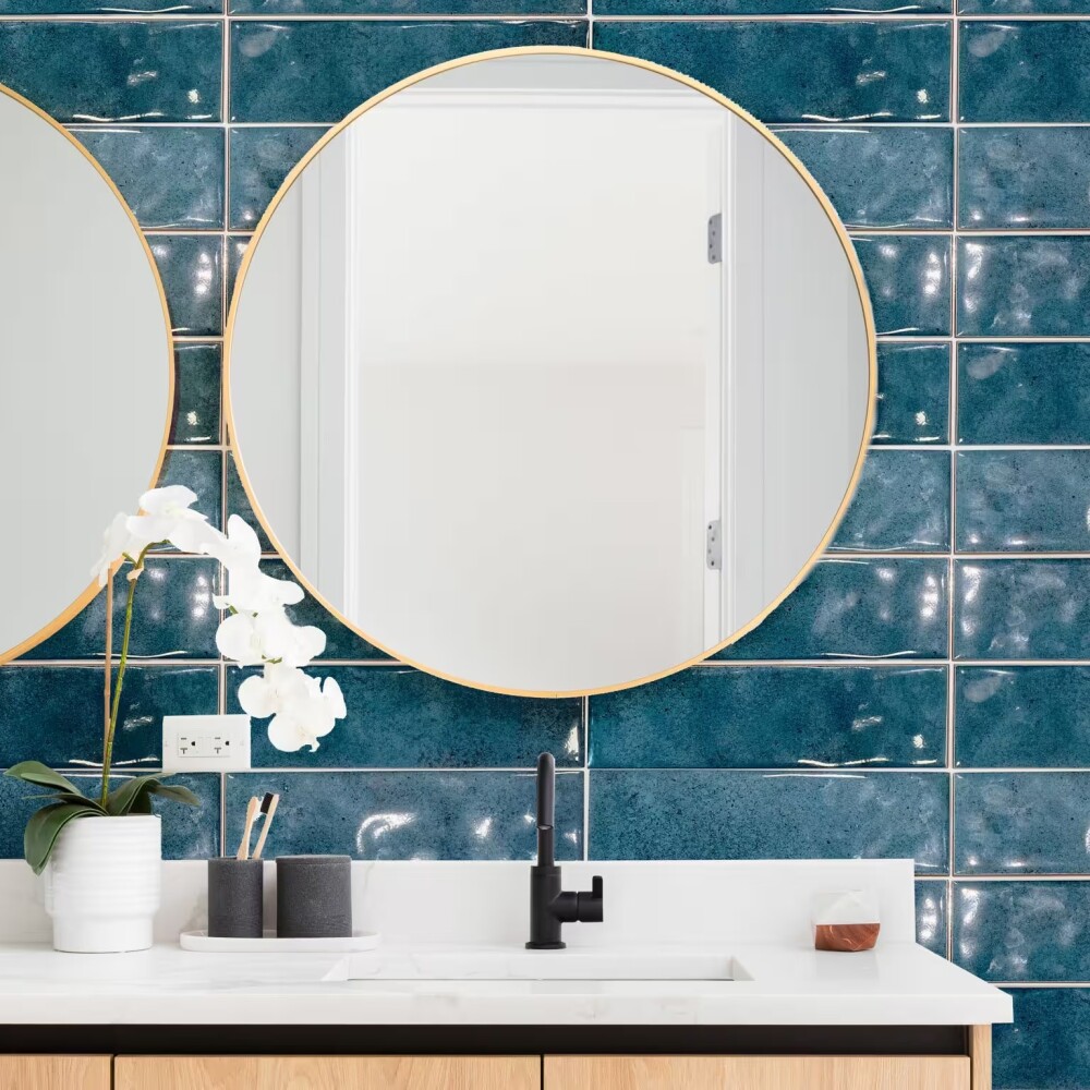 Cerámica para pared Brick Aquarela Petroleo 7,5 X 25 cm Brillante Cerámica Para Pared Brick Aquarela Petroleo 7,5 X 25 Cm Brillante