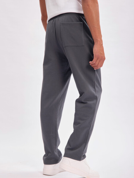 Pantalón deportivo recto Gris Oscuro