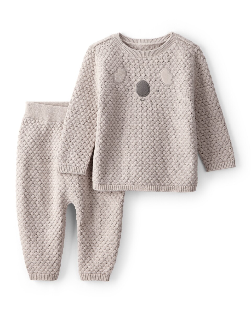Set dos piezas de algodón, pantalón y remera, diseño koala 