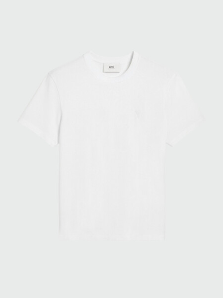 AMI PARIS - Camiseta Cuore de Algodón Blanco
