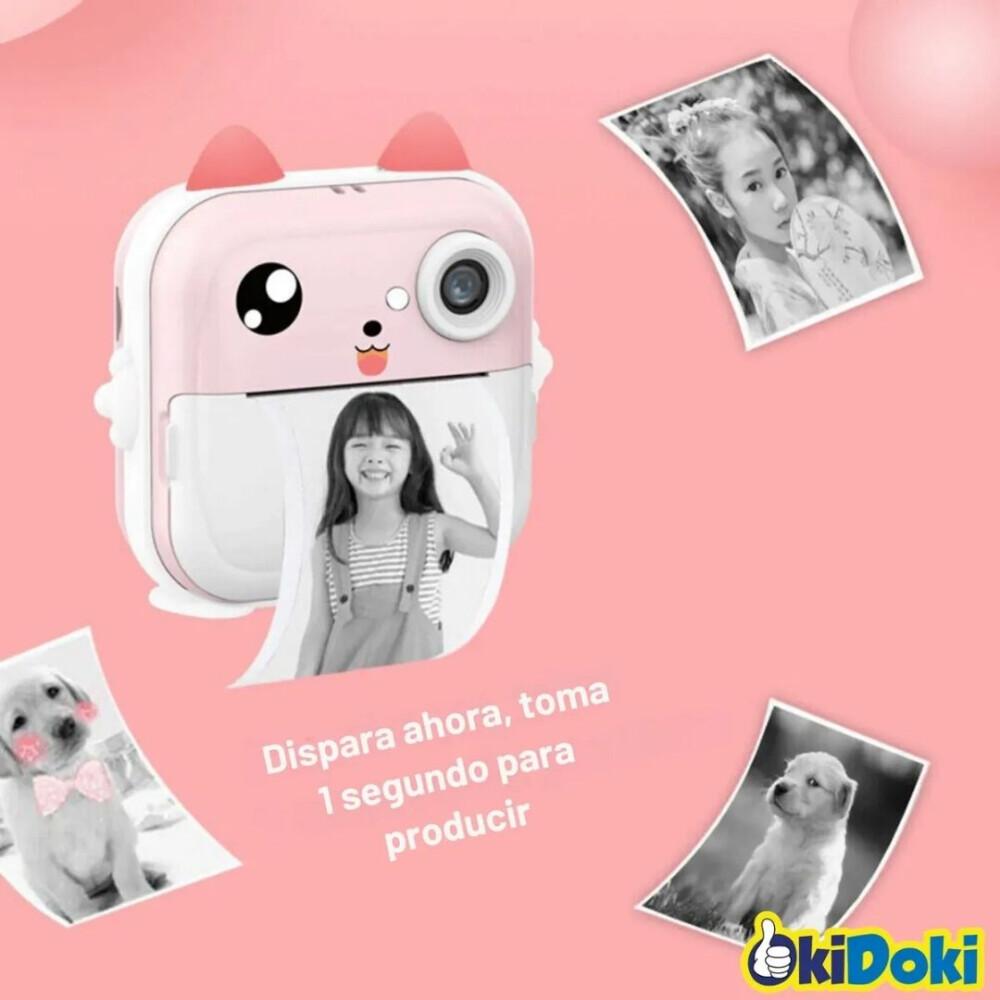 Cámara Infantil, Impresión Instantánea ROSA