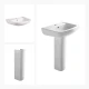 JUEGO DE LAVATORIO Y PEDESTAL BLANCO