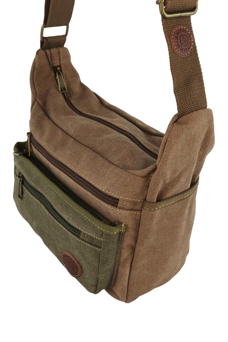 Bolso morral mensajero Marrón