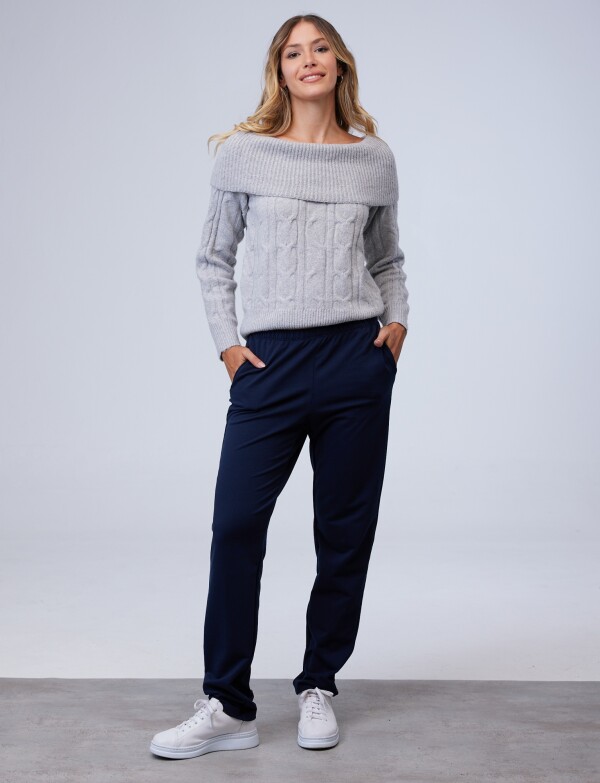 Pantalon Yoga Algodon AZUL