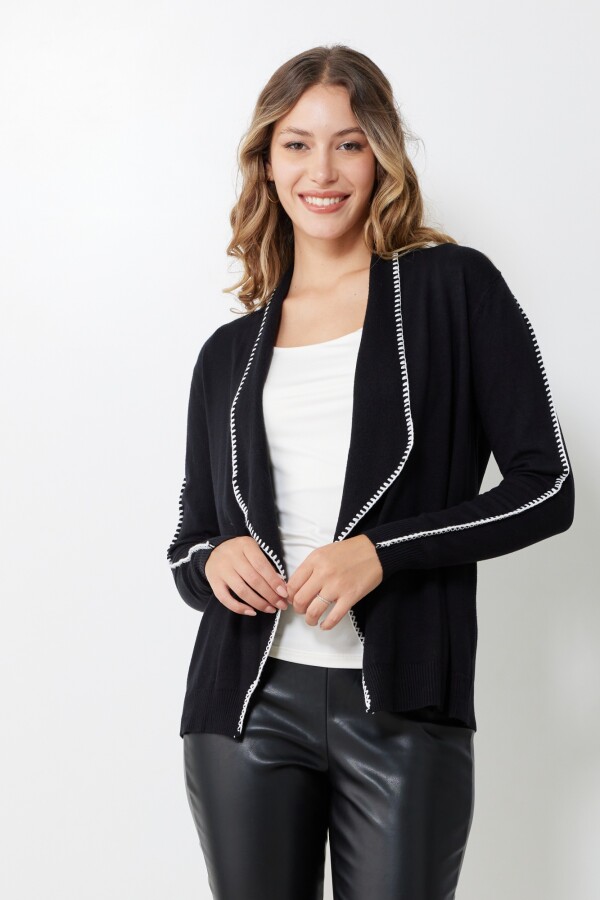 Cardigan Solapa NEGRO