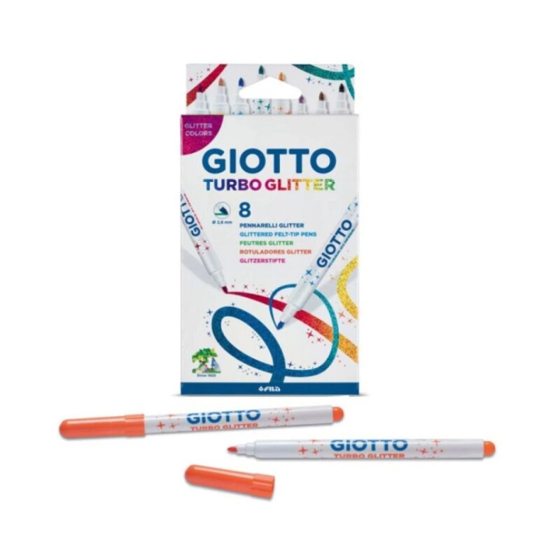 Marcadores Giotto Glitter x 8 colores Marcadores Giotto Glitter X 8 Colores