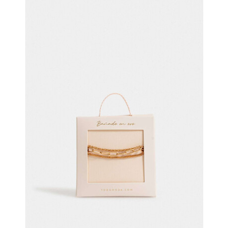 Collar Corto Bañado En Oro Dorado