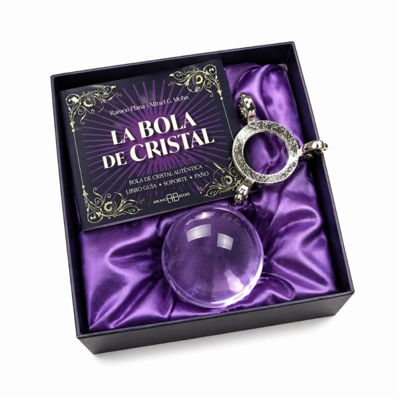 BOLA DE CRISTAL CON LIBRO, GUIA, SOPORTE Y PAÑO Bola De Cristal Con Libro, Guia, Soporte Y Paño