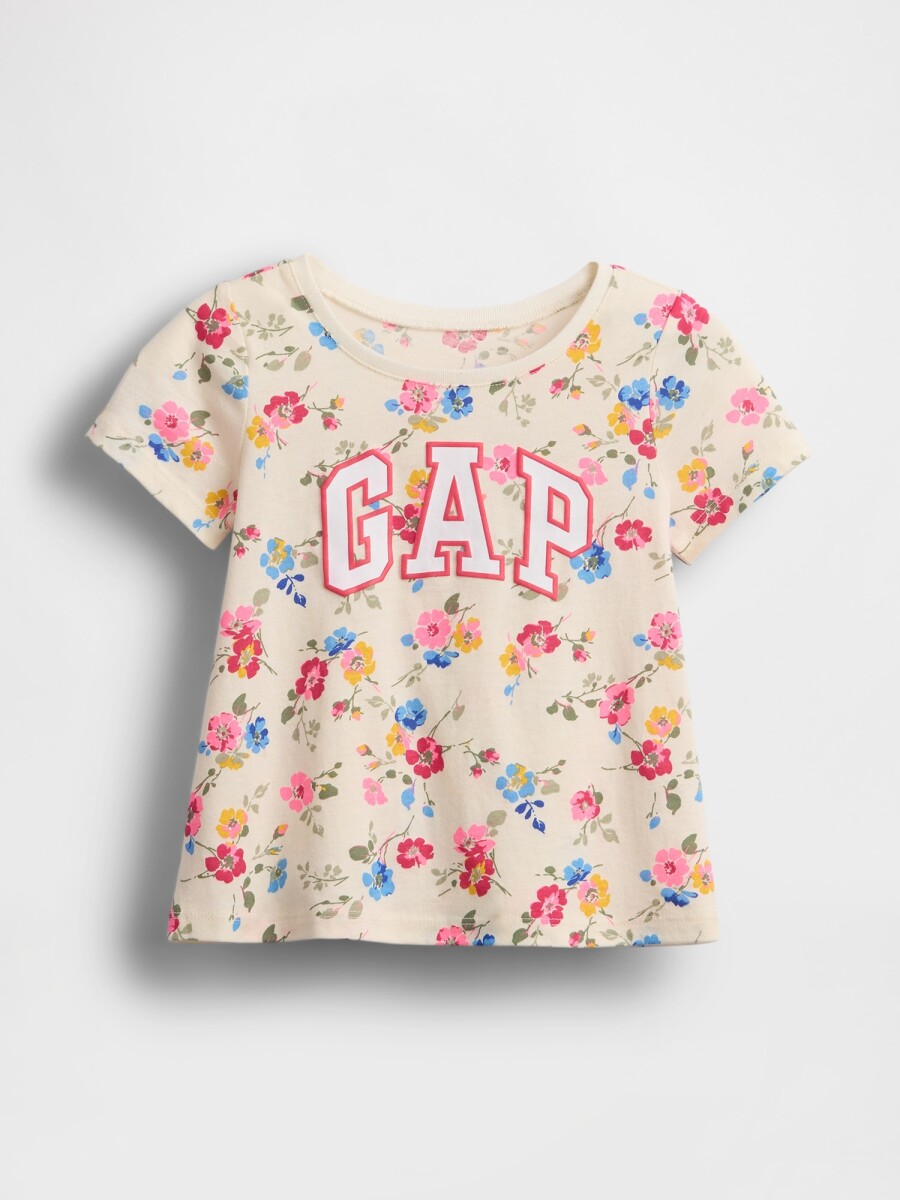 Remera Logo Gap Toddler Niña - New Off White 