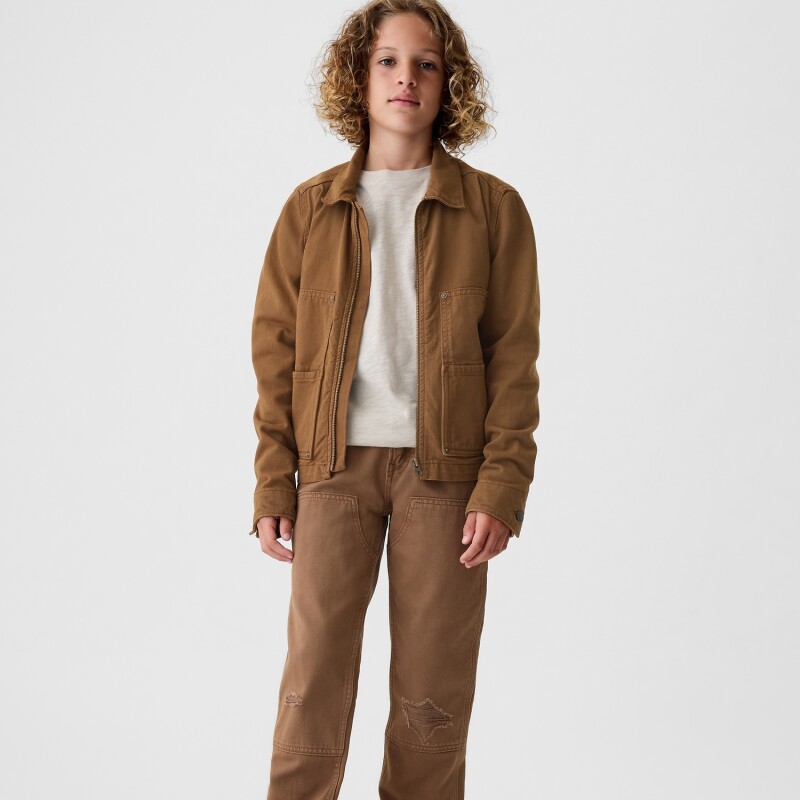 DENIM CARPENTER JACKET PALOMINO BROWN GLOBAL