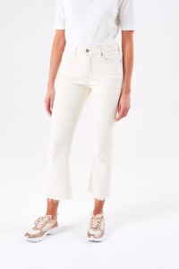 Crop Flare Off White