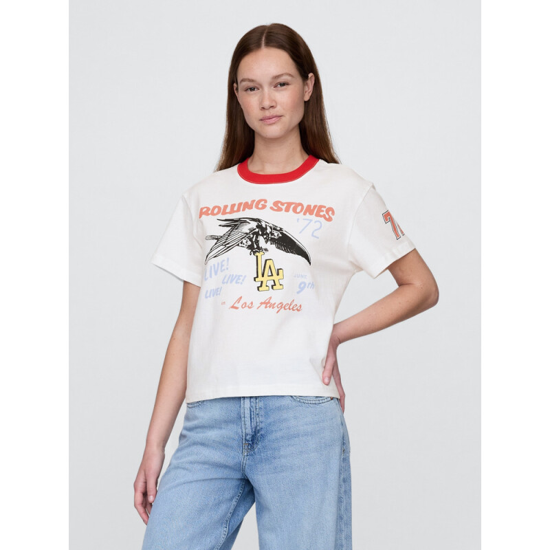 GRAPHICS 3PL - SS EDITOR TEE ROLLING STONES NEW OFF WHITE V2