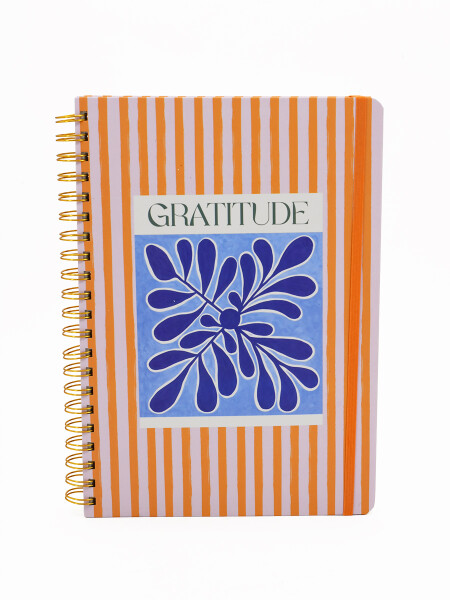 LIBRETA TAPA DURA ESPIRAL NARANJA