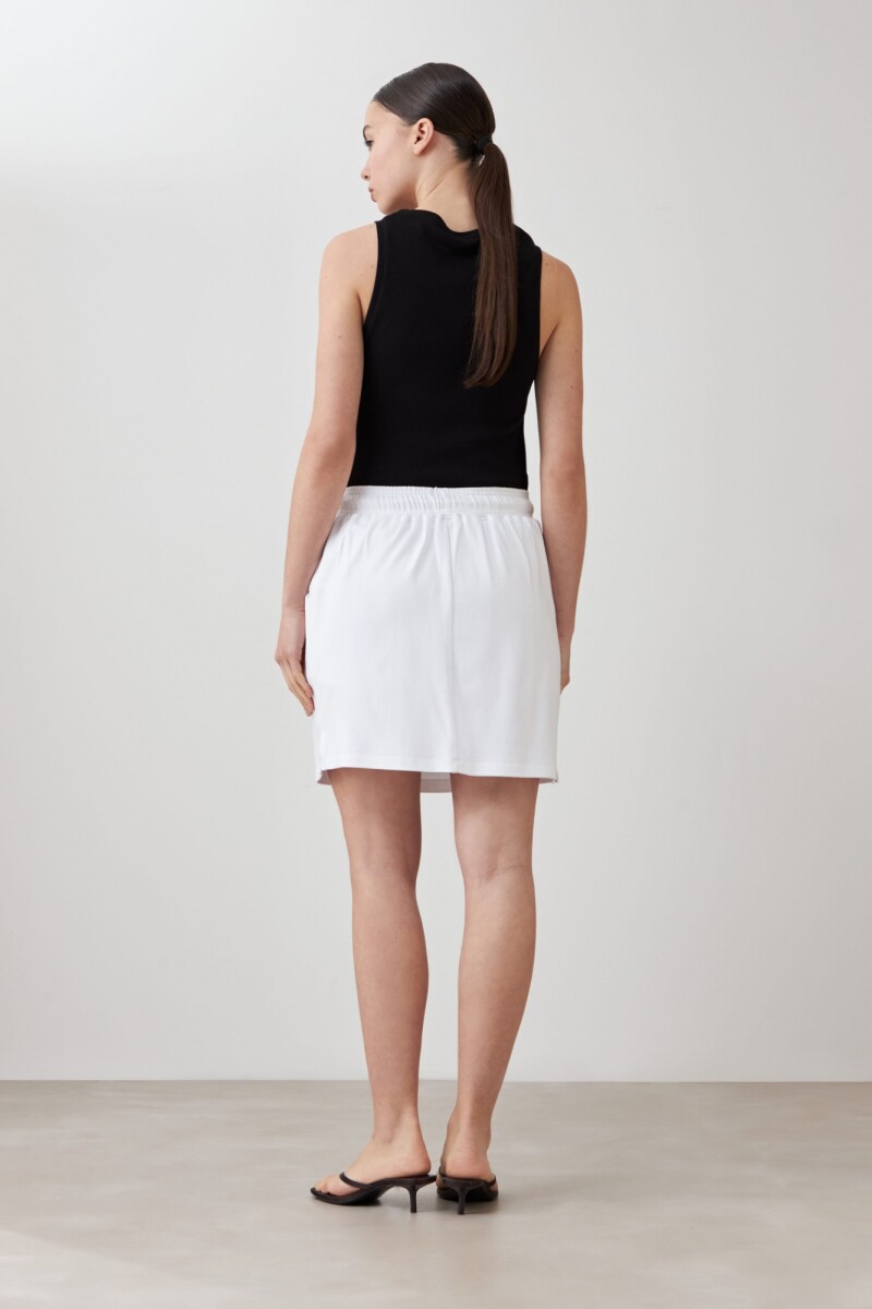 Falda con pretina elastizada blanco