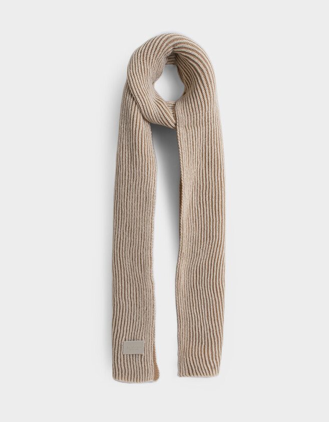 Bufandas Romántico Bufanda Jacquard Con Flecos - Marron Camel