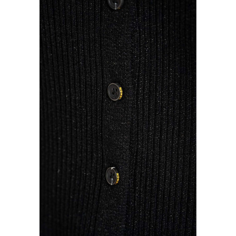 Cardigan Cuello Polo Negro