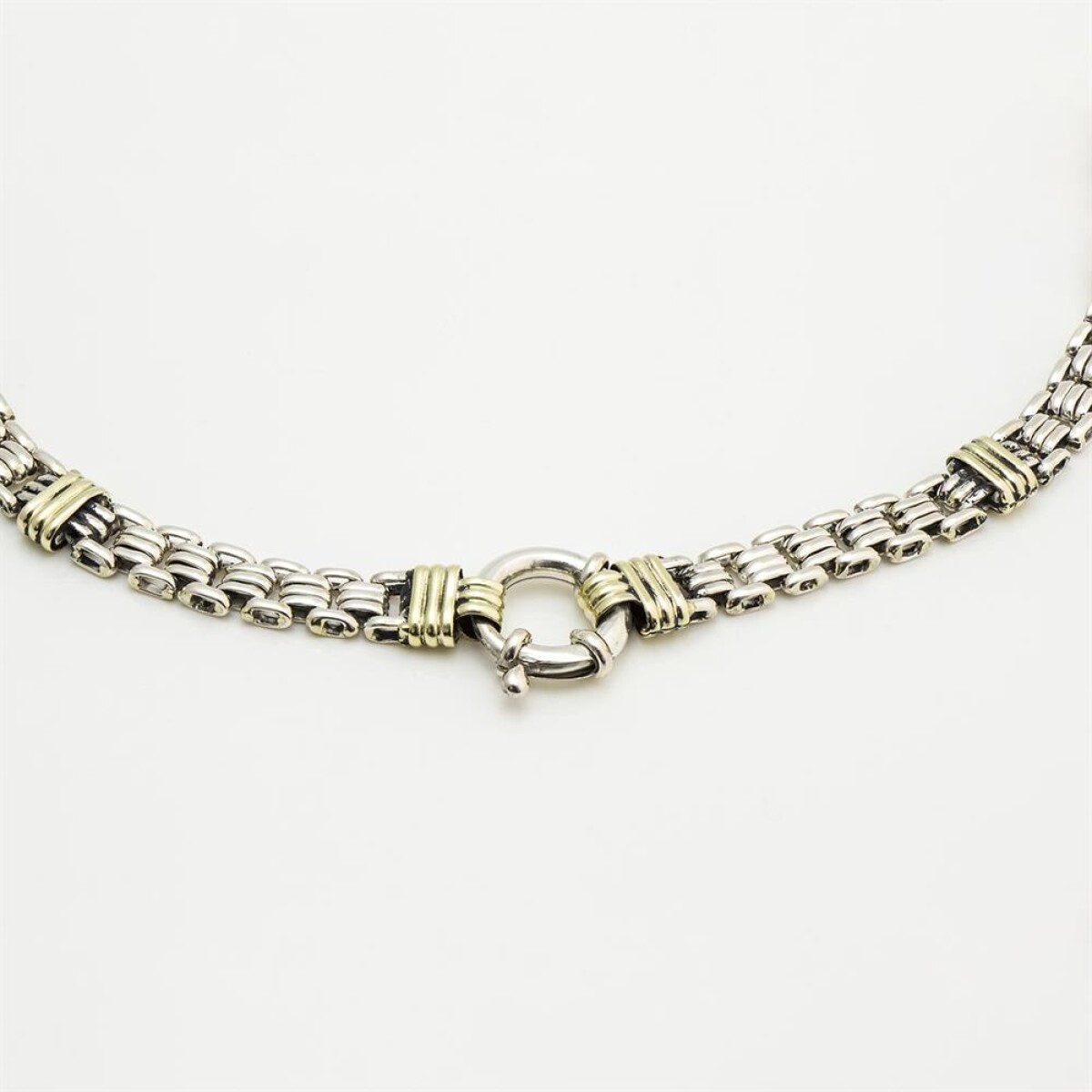 Gargantilla de plata 925 y double en oro 18 ktes. 