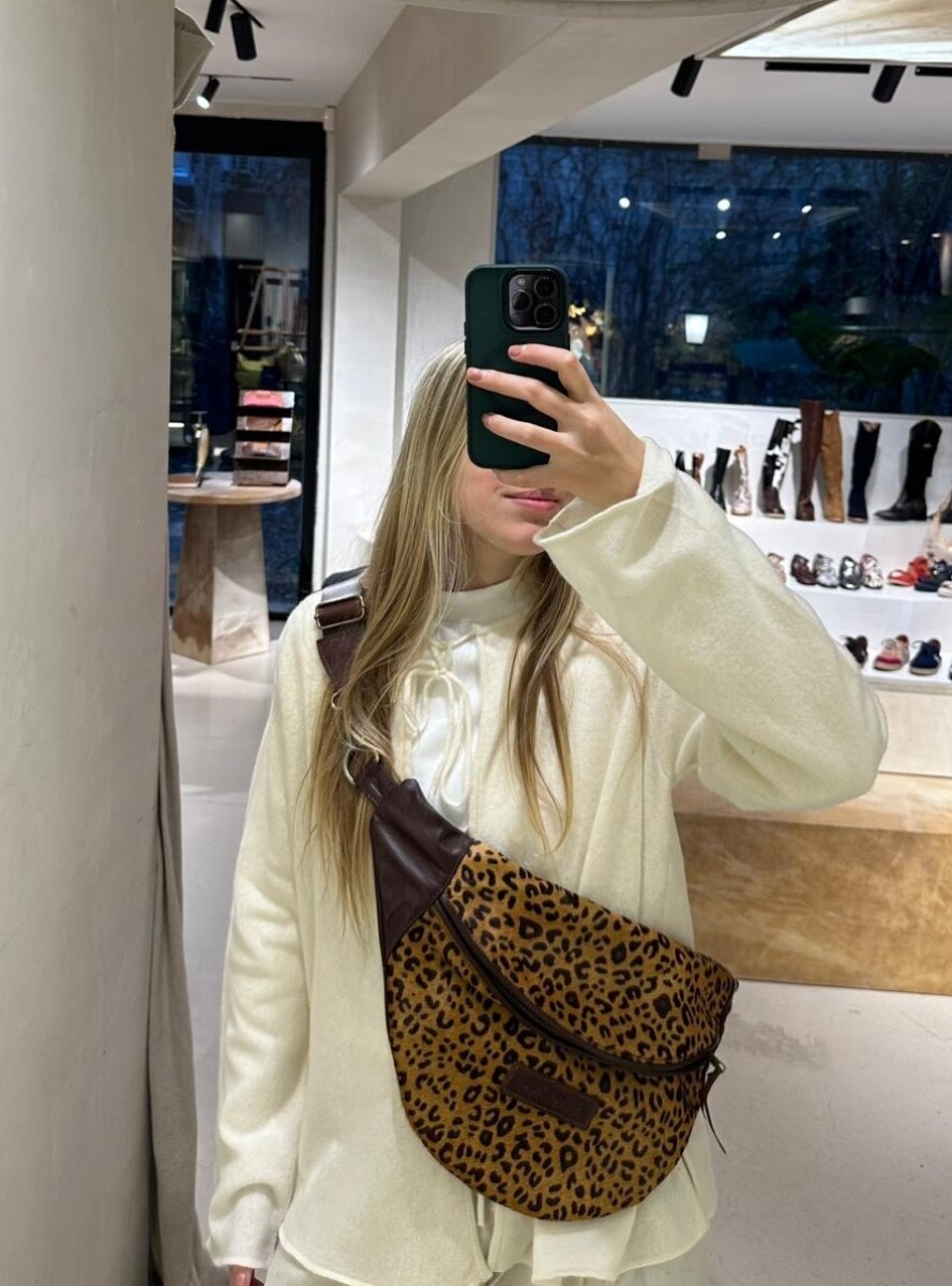 Leather Fanny Pack XL - Leopard 