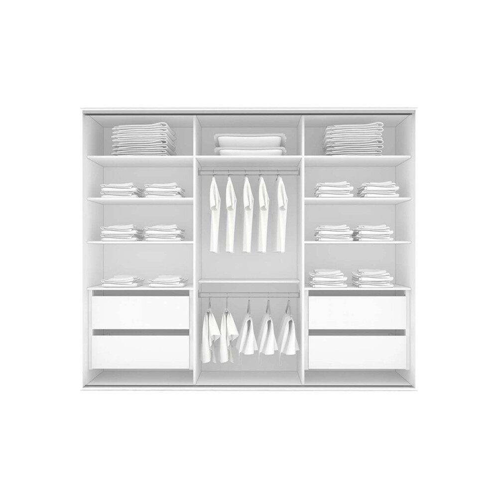 ROPERO PLACARD 3 PUERTAS CORREDIZAS MDF BLANCO SOUTH