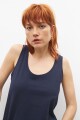 Musculosa escote a la base azul marino