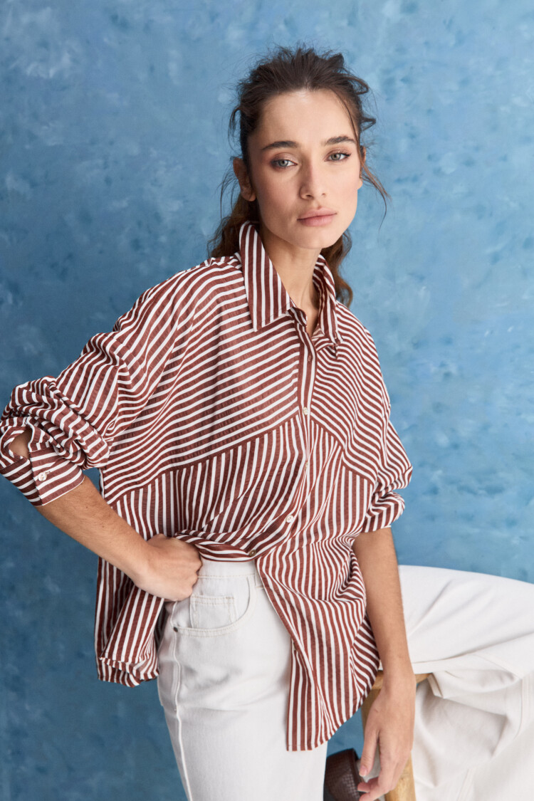 CAMISA VELERISTA Chocolate