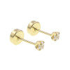 Caravanas abridores de bebe en oro amarillo 18k con circonias. Caravanas abridores de bebe en oro amarillo 18k con circonias.