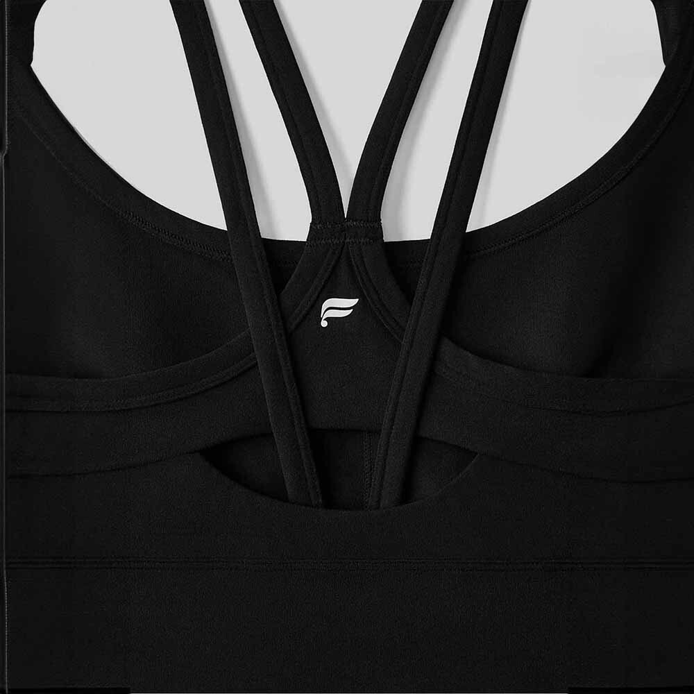 Top Principal Longline Medium Impact Sports Mujer Black