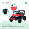 Auto a Batería Lumax 4x4 12V control remoto, USB y Música Rojo