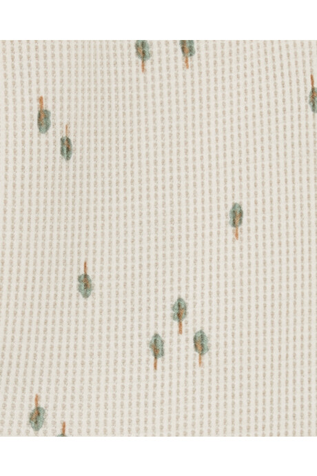 Set dos piezas de algodón térmico, pantalón y body, diseño arboles Sin color